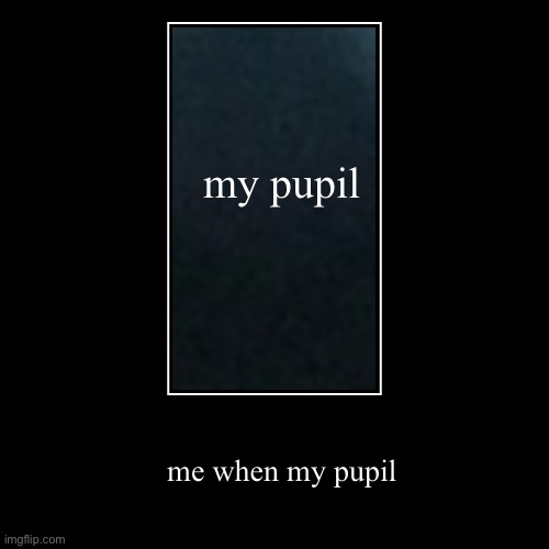 my pupil be like | image tagged in funny,demotivationals | made w/ Imgflip demotivational maker