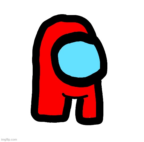 My first drawing using my tablet. Mini Crewmate | image tagged in amongus,sus | made w/ Imgflip meme maker