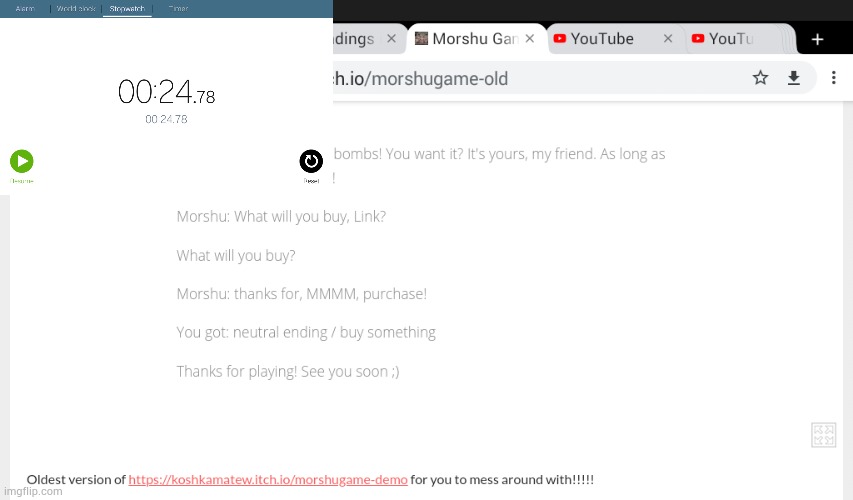 Neutral ending speedrun score | made w/ Imgflip meme maker