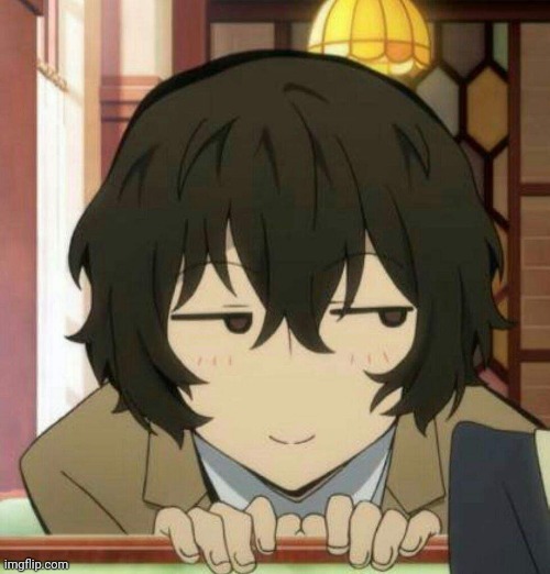 lenny face dazai | made w/ Imgflip meme maker