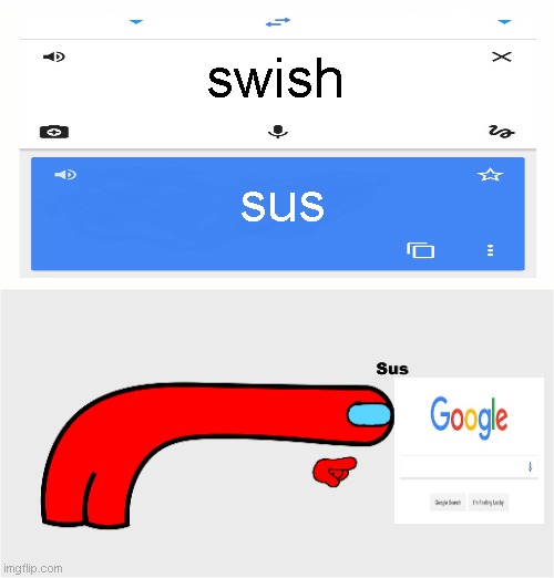 swish in swedish | swish; sus | image tagged in among us sus | made w/ Imgflip meme maker