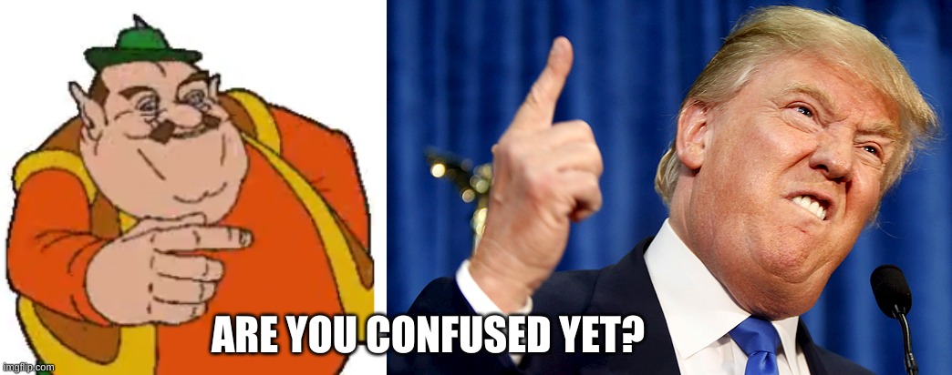 I thought this would be better....? | ARE YOU CONFUSED YET? | image tagged in donald trump,funny | made w/ Imgflip meme maker