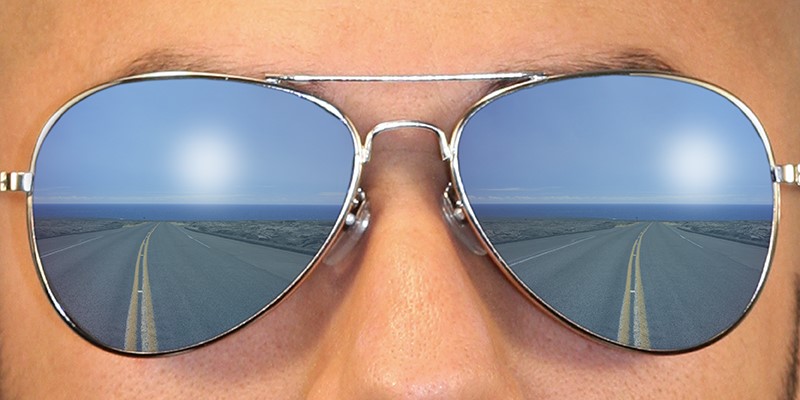 Man Mirrored Sunglasses Blank Meme Template