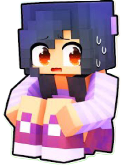 High Quality Aphmau is scared (transparent) Blank Meme Template