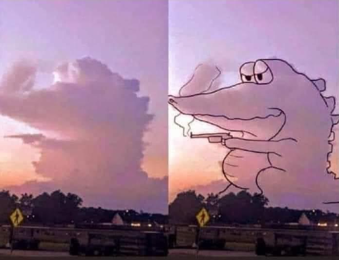 Dinosaur cloud Blank Meme Template