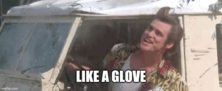 Like a glove | LIKE A GLOVE | image tagged in like a glove | made w/ Imgflip meme maker