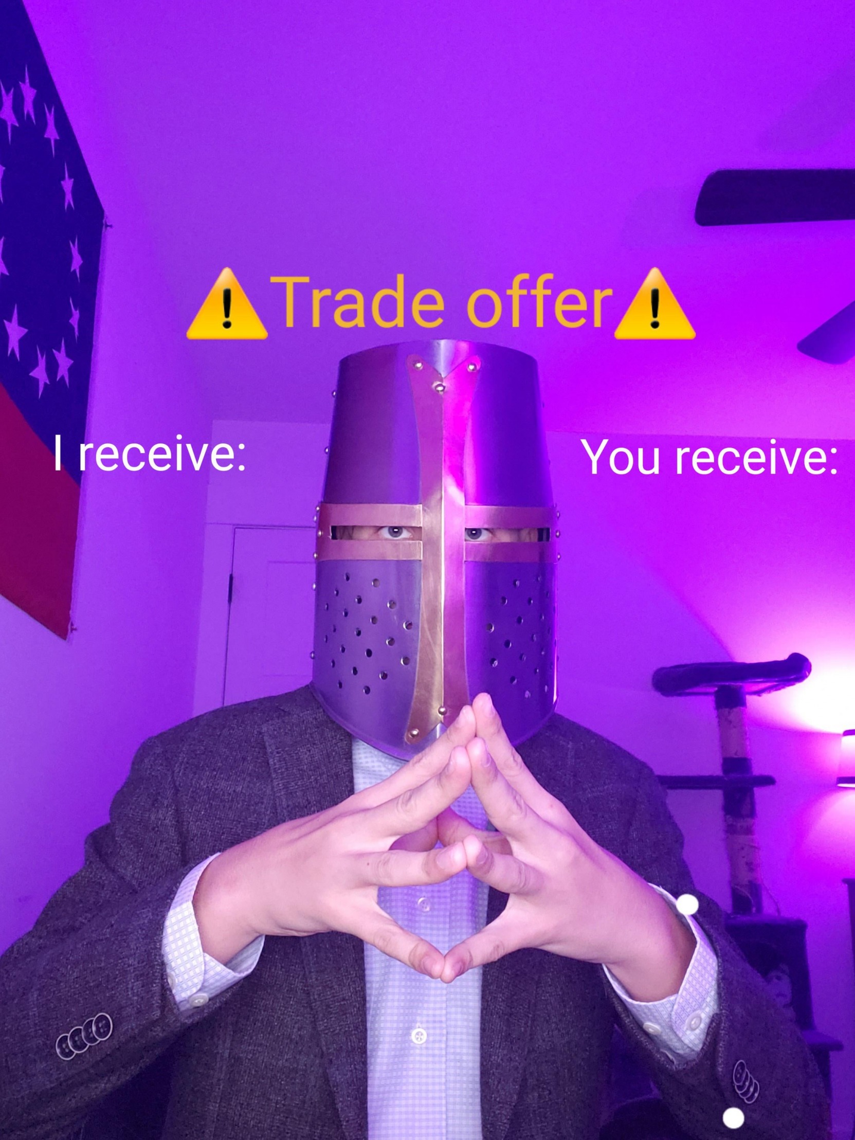 crusade trade offer Blank Meme Template