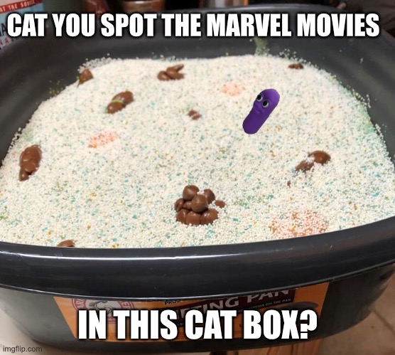 CAT YOU SPOT THE MARVEL MOVIES IN THIS CAT BOX? | made w/ Imgflip meme maker