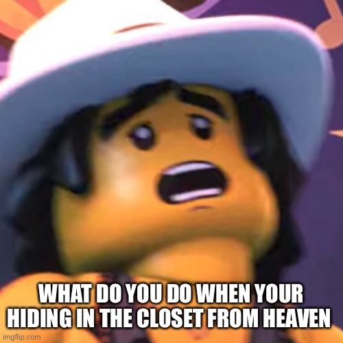 Cole | WHAT DO YOU DO WHEN YOUR HIDING IN THE CLOSET FROM HEAVEN | image tagged in cole | made w/ Imgflip meme maker