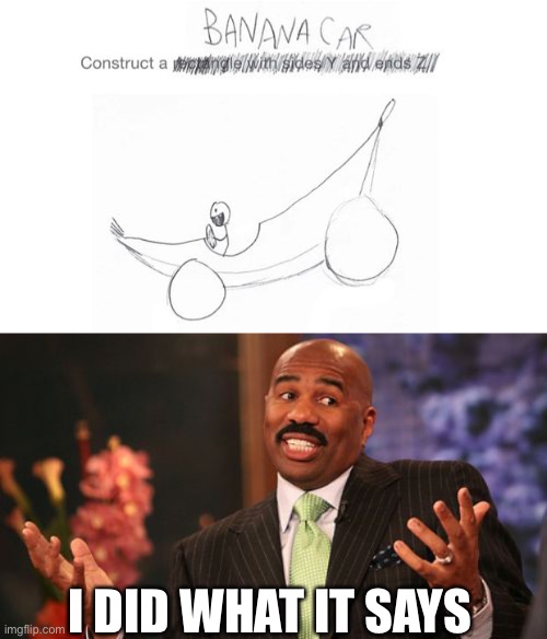 i doubt this will slide | I DID WHAT IT SAYS | image tagged in memes,steve harvey,funny,funny test answers,school | made w/ Imgflip meme maker