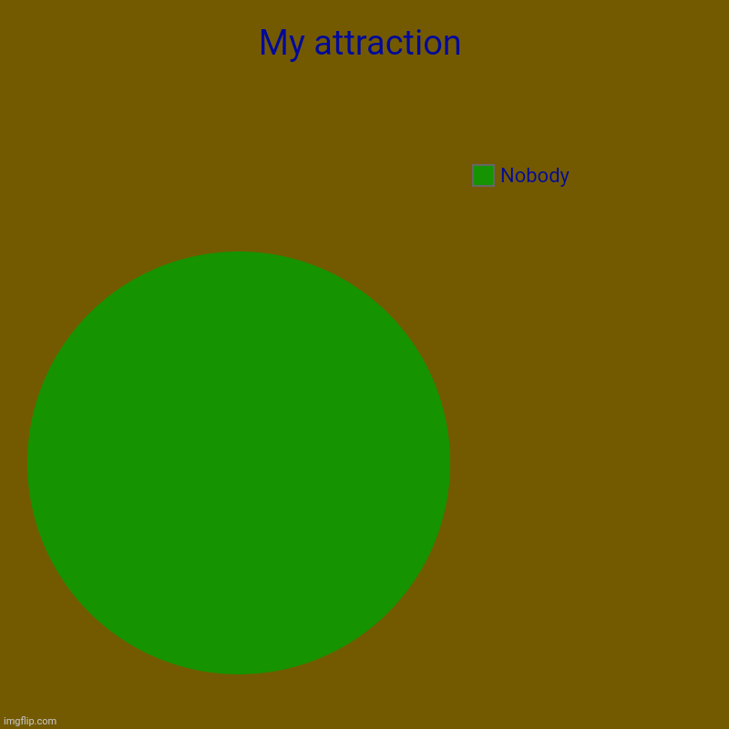 My attraction | Nobody | image tagged in charts,pie charts | made w/ Imgflip chart maker