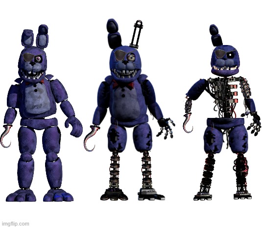 Bonnie as Foxy Stages | image tagged in fnaf2,bonnie | made w/ Imgflip meme maker