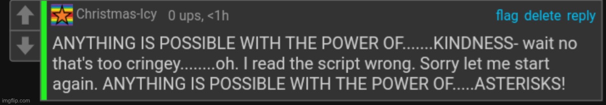 Wha | image tagged in the power of asterisks | made w/ Imgflip meme maker