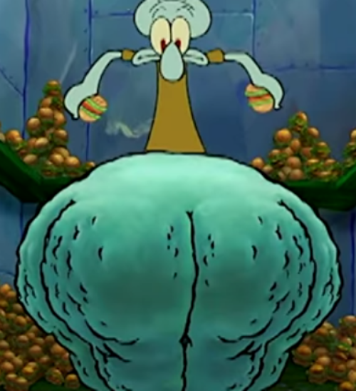 High Quality Thicc Squidward Blank Meme Template