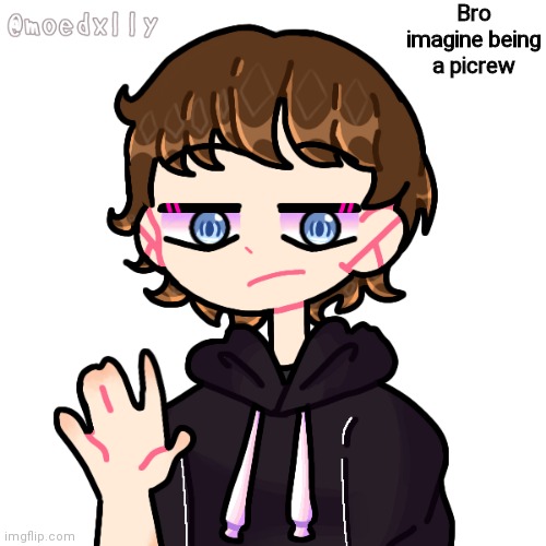 Bro imagine being a picrew | made w/ Imgflip meme maker