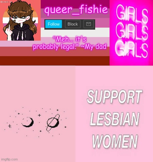 High Quality queer_fishie's lesbian temp Blank Meme Template