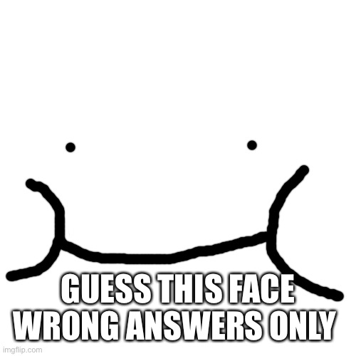 Blank Transparent Square Meme | GUESS THIS FACE WRONG ANSWERS ONLY | image tagged in memes,blank transparent square | made w/ Imgflip meme maker