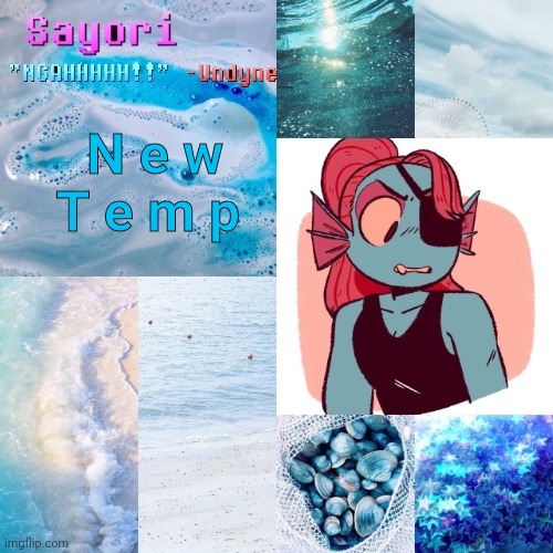 Undyne | N e w T e m p | image tagged in undyne | made w/ Imgflip meme maker