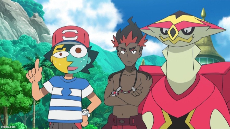 Ash turns into an ENA character (Pokemon Sun and Moon: the series) | made w/ Imgflip meme maker