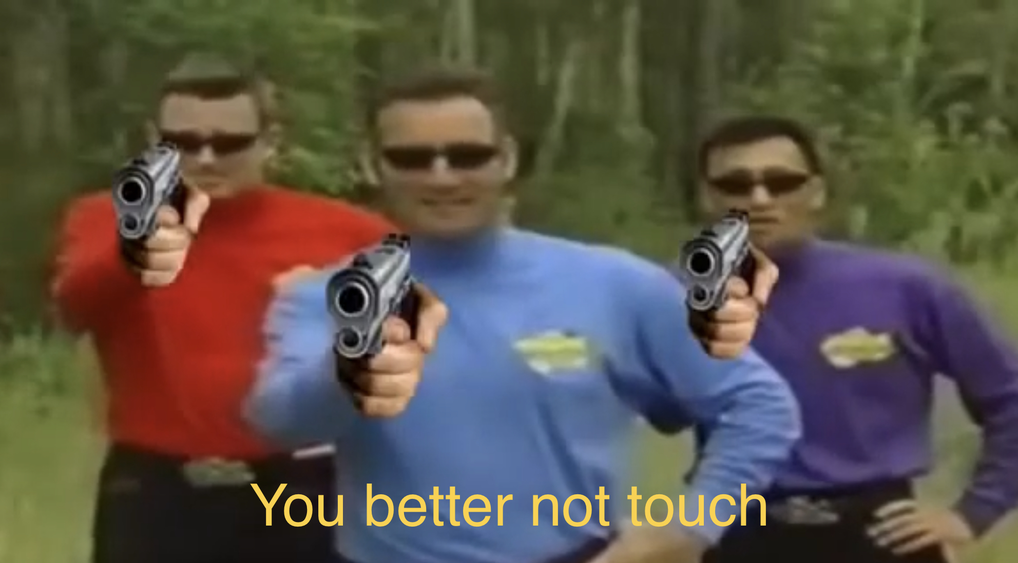 High Quality You better not touch Blank Meme Template