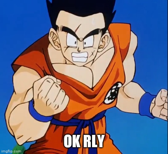Angry Yamcha (DBZ) | OK RLY | image tagged in angry yamcha dbz | made w/ Imgflip meme maker