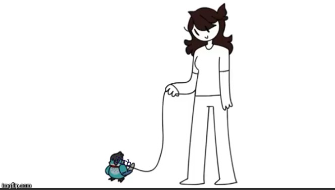 Jaiden walking Ari | Birb | image tagged in jaiden walking ari | made w/ Imgflip meme maker