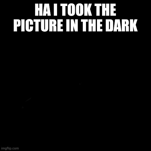 HA I TOOK THE PICTURE IN THE DARK | made w/ Imgflip meme maker