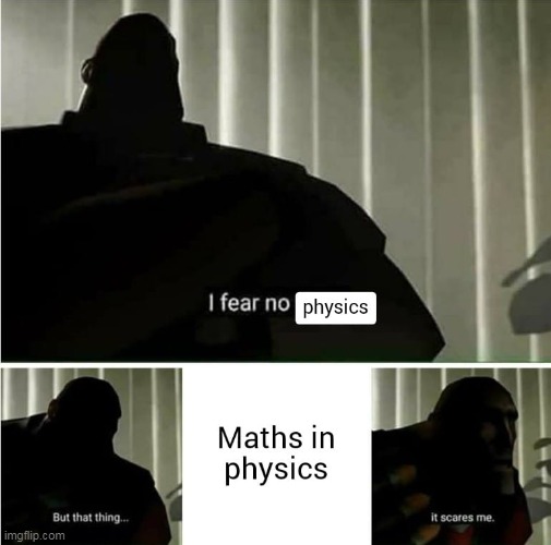 Physics in Maths | image tagged in science,maths | made w/ Imgflip meme maker
