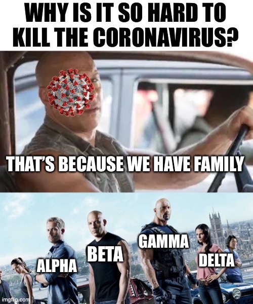 image tagged in coronavirus,covid-19,family,fast and furious | made w/ Imgflip meme maker