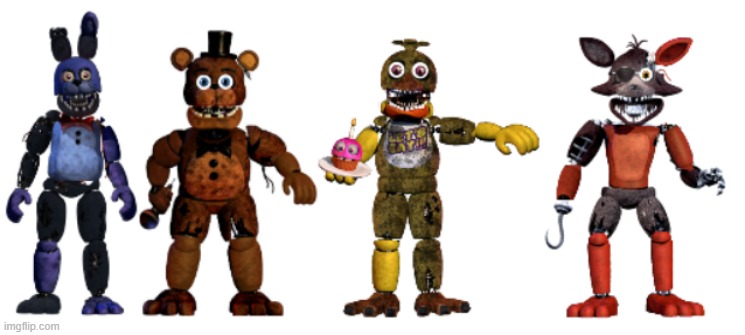Fixed Ignited Animatronics | image tagged in fnaf | made w/ Imgflip meme maker