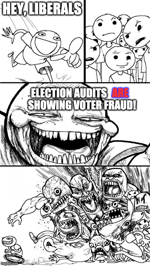 Regardless of What CNN Reports | HEY, LIBERALS; ELECTION AUDITS              SHOWING VOTER FRAUD! ARE | image tagged in memes,hey internet,election | made w/ Imgflip meme maker
