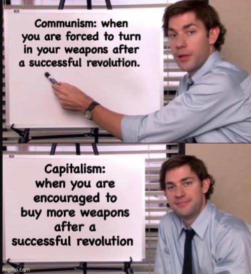 Weak leaders need unarmed subjects | image tagged in jim halpert explains,memes,politics lol | made w/ Imgflip meme maker