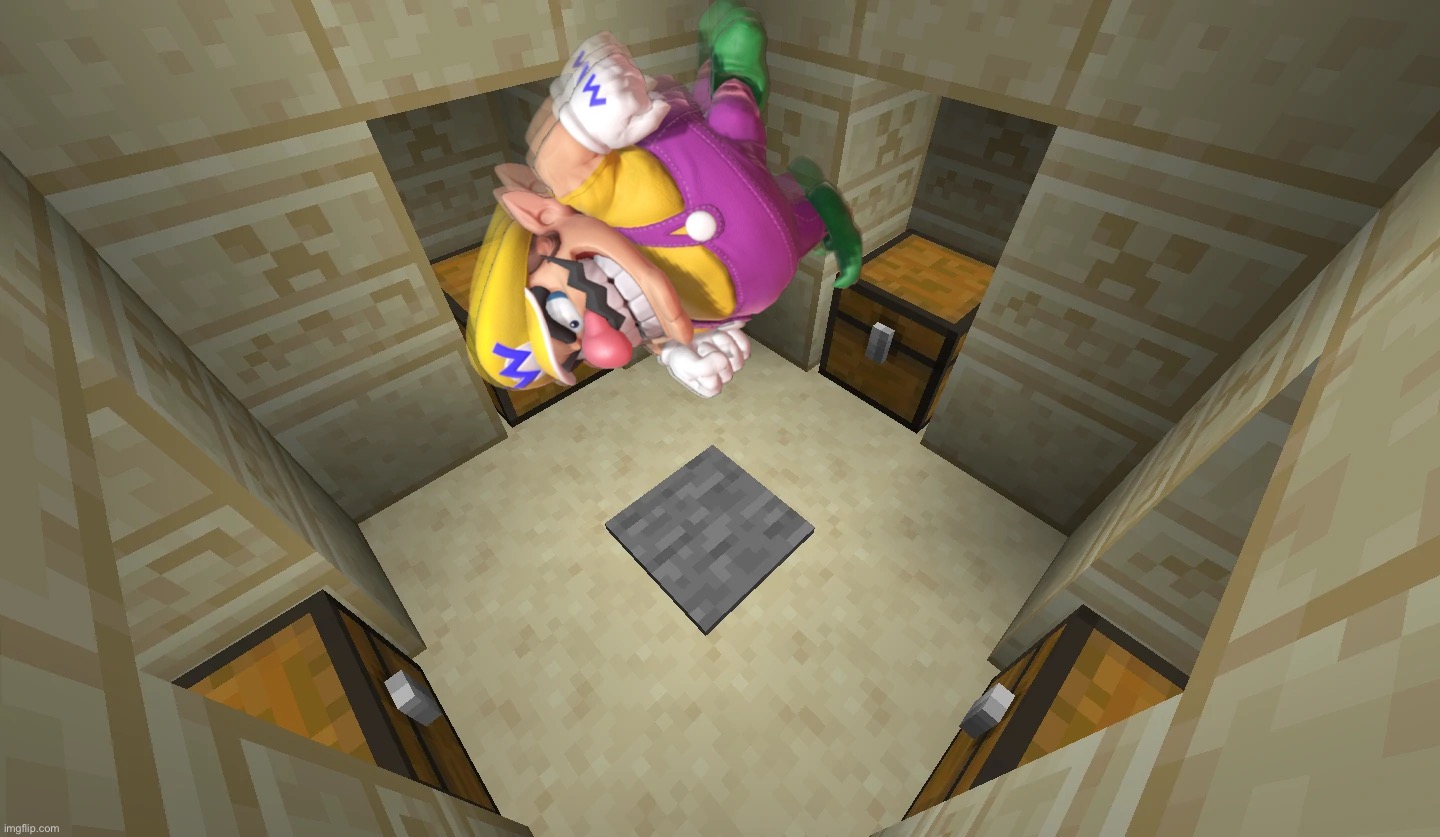 Wario triggers the Desert Temple Trap.mp3 | image tagged in minecraft,wario dies | made w/ Imgflip meme maker
