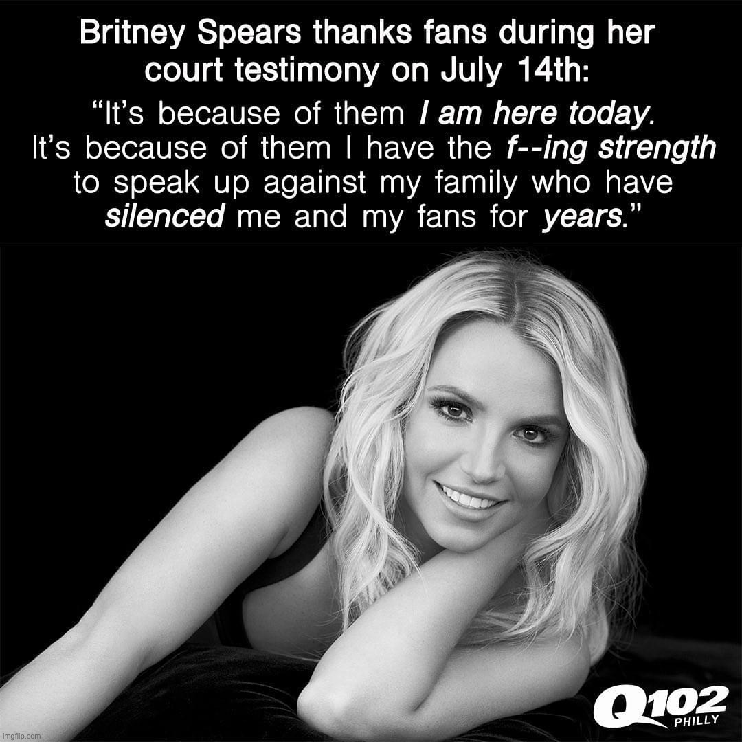 Britney thanks her fans. In this case, they really did mean the world. | image tagged in free britney,leave britney alone,britney,britney spears | made w/ Imgflip meme maker