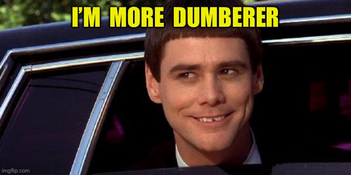 dumb and dumber | I’M  MORE  DUMBERER | image tagged in dumb and dumber | made w/ Imgflip meme maker