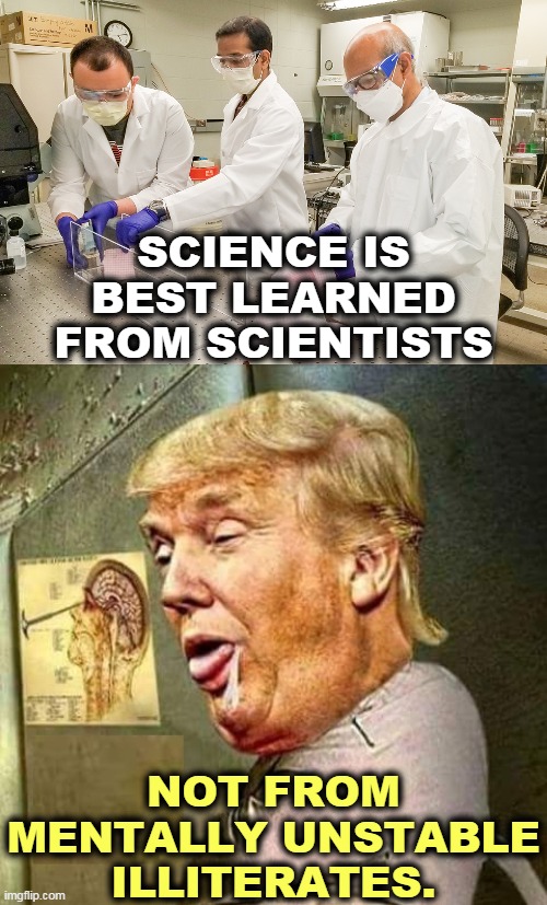 Never mind about medical tyranny. First let's save lives. | SCIENCE IS BEST LEARNED FROM SCIENTISTS; NOT FROM MENTALLY UNSTABLE ILLITERATES. | image tagged in science scientist scientists people who know about science,science,scientists,covid-19,trump,idiot | made w/ Imgflip meme maker