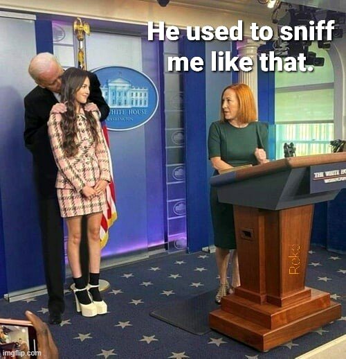Joe's got a New Crush at the White House | image tagged in biden,psaki,rodrigo,press briefing,crush | made w/ Imgflip meme maker