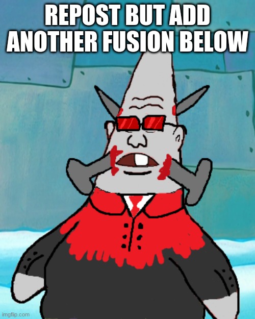Mag Agent: Pinhead | REPOST BUT ADD ANOTHER FUSION BELOW | image tagged in mag agent pinhead | made w/ Imgflip meme maker