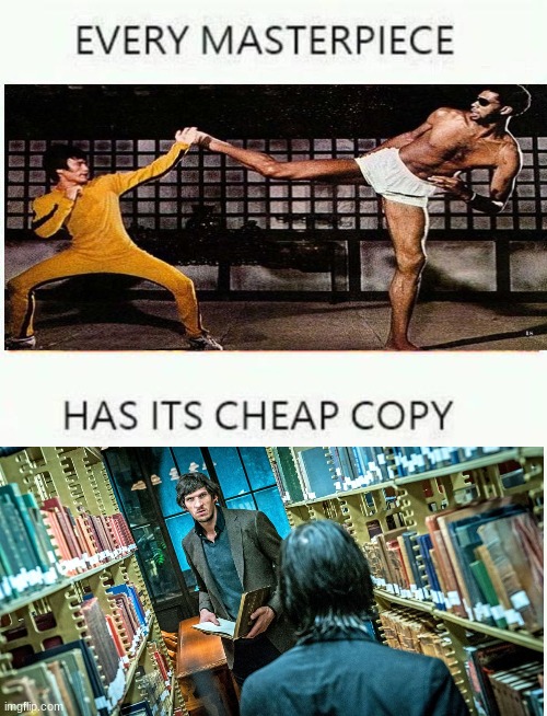 Bruce Lee vs John Wick | image tagged in bruce lee,john wick,memes | made w/ Imgflip meme maker