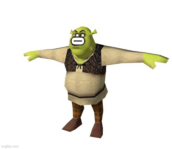 Shrek T pose | 0: | image tagged in shrek t pose | made w/ Imgflip meme maker
