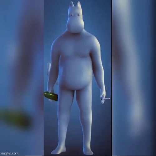 Cursed Moomin | image tagged in demisexual_sponge | made w/ Imgflip meme maker