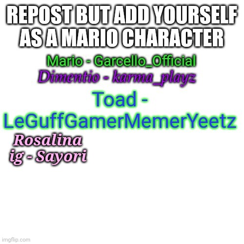 Rosalina ig - Sayori | made w/ Imgflip meme maker