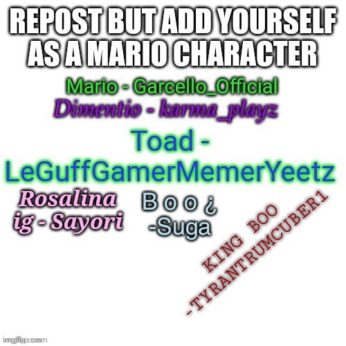KING BOO -TYRANTRUMCUBER1 | image tagged in h | made w/ Imgflip meme maker