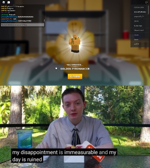 why,i grinded months for this. | image tagged in my dissapointment is immeasureable and my day is ruined,roblox,memes,roblox memes,why | made w/ Imgflip meme maker