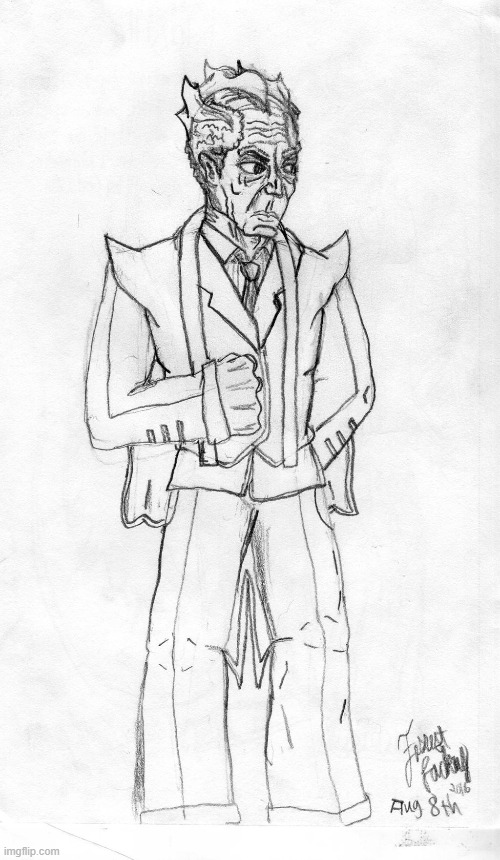 Rothschild Esque Corporate Mob Boss OC (Not stolen, I drew this years ago in college and it's on my Deviant Art, link n comment) | image tagged in villain,original character | made w/ Imgflip meme maker