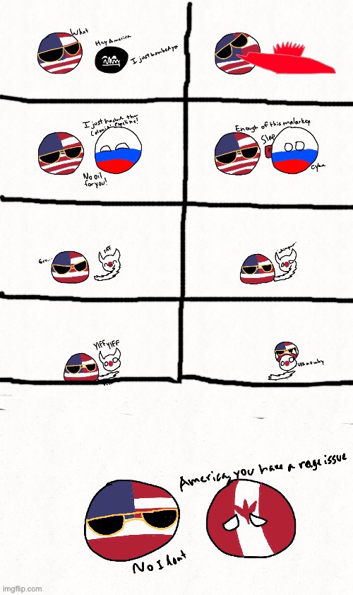 countryballs comic: America’s rage | image tagged in countryballs | made w/ Imgflip meme maker