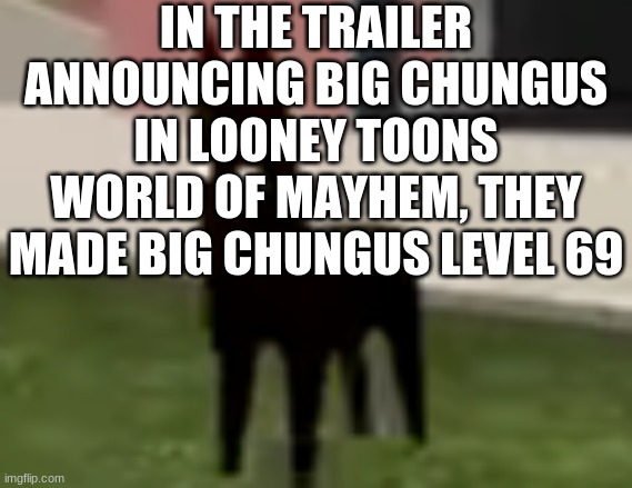 Good Boy | IN THE TRAILER ANNOUNCING BIG CHUNGUS IN LOONEY TOONS WORLD OF MAYHEM, THEY MADE BIG CHUNGUS LEVEL 69 | image tagged in good boy | made w/ Imgflip meme maker