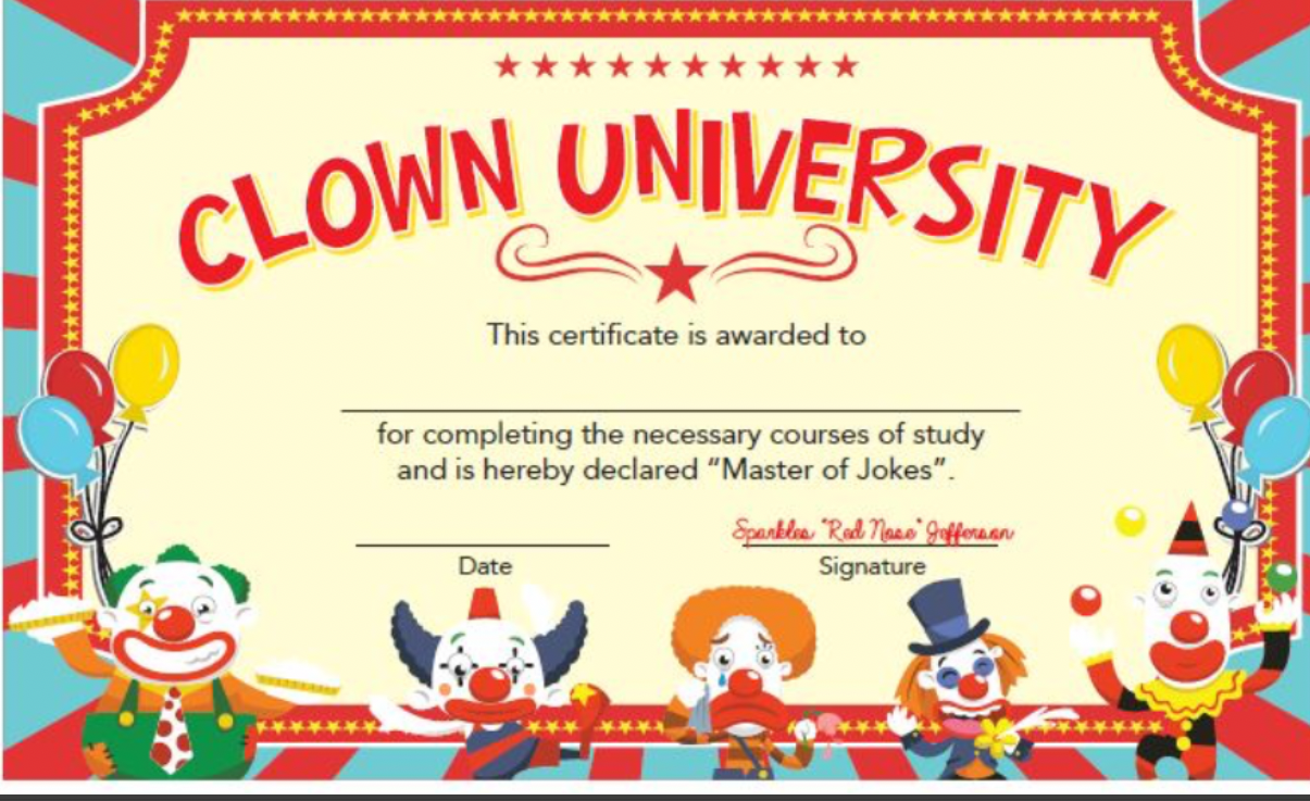 Clown University Blank Meme Template