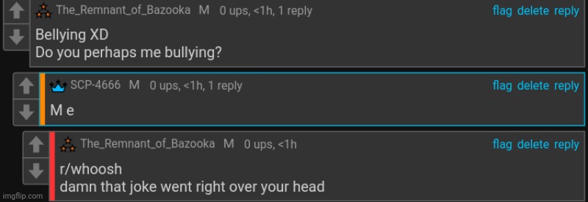 The joke is I made a mistake while I was correcting someone else | made w/ Imgflip meme maker