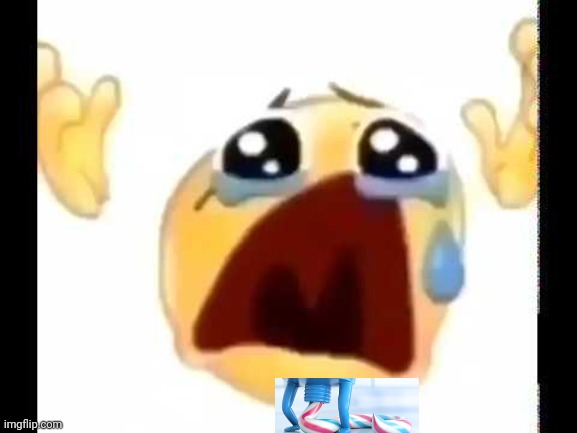 cursed crying emoji | image tagged in cursed crying emoji | made w/ Imgflip meme maker